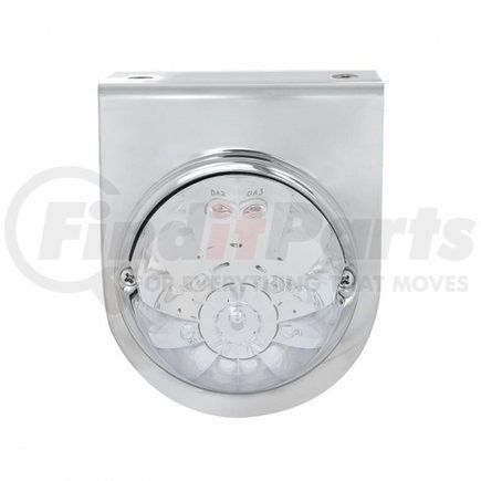 32321 by UNITED PACIFIC - Marker Light - LED, with Bracket, 17 LED, Clear Lens/Red LED, Stainless Steel, 3" Lens, Watermelon Design