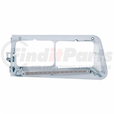 32363 by UNITED PACIFIC - Headlight Bezel - LH, 14 LED, Amber LED/Clear Lens, for Freightliner FLD