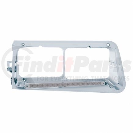 32367 by UNITED PACIFIC - Headlight Bezel - 14 LED, Amber LED/Clear Lens, for Freightliner FLD