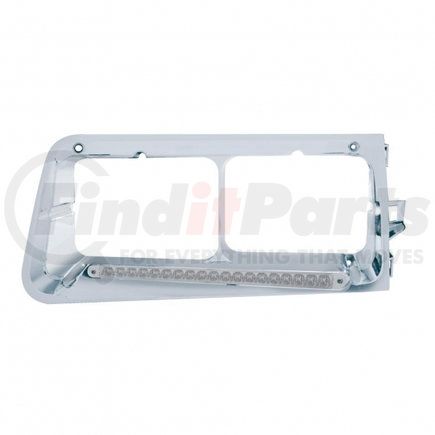 32487 by UNITED PACIFIC - Headlight Bezel - LH, 19 LED, Amber LED/Clear Lens, for Freightliner FLD