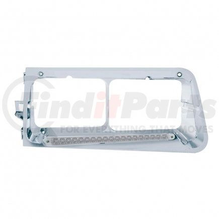 32489 by UNITED PACIFIC - Headlight Bezel - 19 LED, Amber LED/Clear Lens, for Freightliner FLD