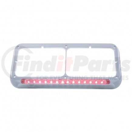 32579 by UNITED PACIFIC - Headlight Bezel - 14 LED Rectangular Dual, Red LED/Clear Lens