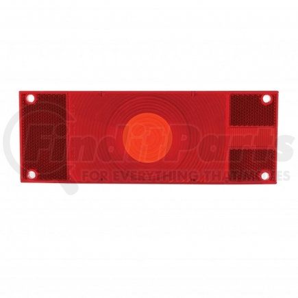 33090 by UNITED PACIFIC - Brake/Tail Light Combination Lens - Submersible, Acrylic Lens, Red