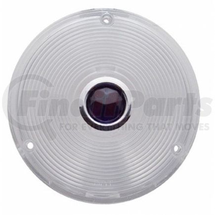 33117 by UNITED PACIFIC - Marker Light Lens - Deep Dish, with Blue Dot, Clear Lens