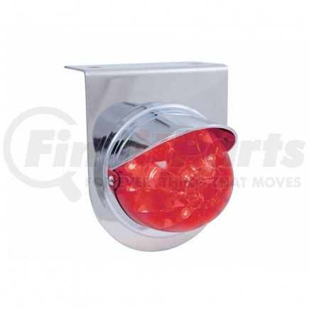 37249 by UNITED PACIFIC - Marker Light - LED, with Bracket, with Bezel and Visor, Dual Function, 17 LED, Red Lens/Red LED, Stainless Steel, 3" Lens, Watermelon Design