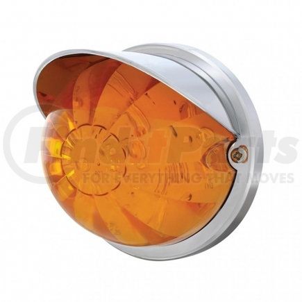 37265 by UNITED PACIFIC - Truck Cab Light - 17 LED Dual Function Watermelon Flush Mount Kit, with Visor, Amber LED/Amber Lens