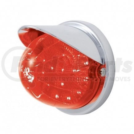 37287 by UNITED PACIFIC - Truck Cab Light - 17 LED Reflector Watermelon Flush Mount Kit, with Visor, Red LED/Red Lens