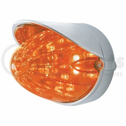 37300 by UNITED PACIFIC - Auxiliary Light - 19 LED Watermelon Grakon 1000 Flush Mount Kit, with Visor, Amber LED/Dark Amber Lens