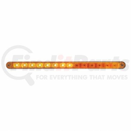 37522 by UNITED PACIFIC - Light Bar - Sequential, Auxiliary Light, Amber LED and Lens, Chrome/Plastic Housing, 14 LED Light Bar