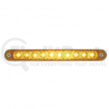 37637 by UNITED PACIFIC - Turn Signal Light - 10 LED 6.5" Turn Signal Light Bar, with Bezel, Amber LED/Amber Lens