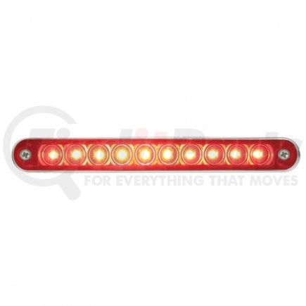 37638 by UNITED PACIFIC - Brake/Tail/Turn Signal Light - 10 LED 6.5", Bar, with Bezel, Red LED/Red Lens