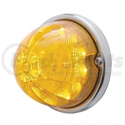 37920 by UNITED PACIFIC - Truck Cab Light - 17 LED Reflector Watermelon Flush Mount Kit, Amber LED/Amber Lens