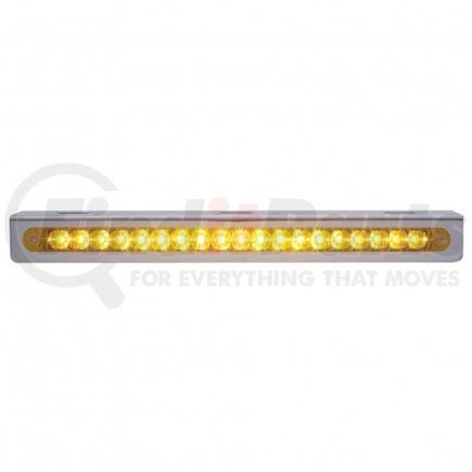 37924 by UNITED PACIFIC - Light Bar - Stainless, with Bracket, Reflector/Turn Signal Light, Amber LED and Lens, Stainless Steel, 19 LED Light Bar