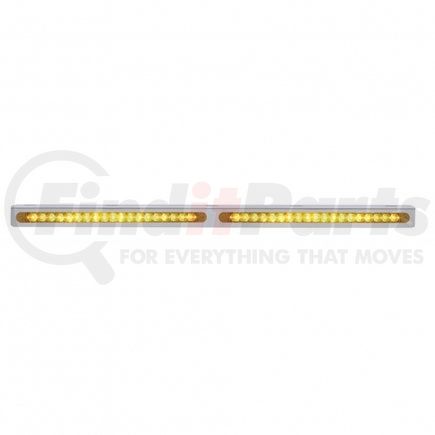 37932 by UNITED PACIFIC - Light Bar - 25-5/16" Stainless Steel, Amber LED/Lens, with 2 x 19 LED 12" Light