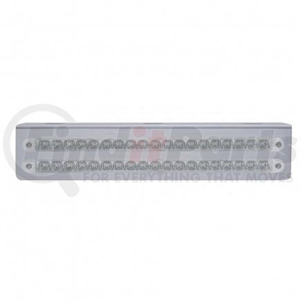 37931 by UNITED PACIFIC - Light Bar - Stainless, with Bracket, Reflector/Stop/Turn/Tail Light, Red LED, Clear Lens, Stainless Steel, Dual Row, 19 LED Per Light Bar