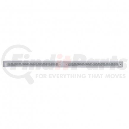 37934 by UNITED PACIFIC - Light Bar - 25-5/16" Stainless Steel, Amber LED/Clear Lens, with 2 x 19 LED 12" Light