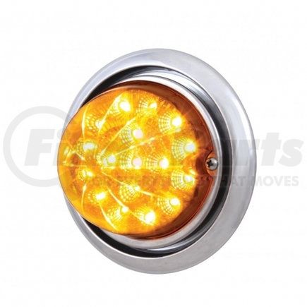 39146 by UNITED PACIFIC - Bumper Guide Light - Front, with 17 Amber LED Reflector Light, for Freightliner Columbia, Amber Lens