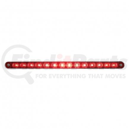39607 by UNITED PACIFIC - Brake/Tail/Turn Signal Light - 14 LED 12", Bar, with Bezel, Red LED/Red Lens