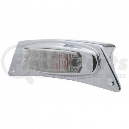 39873 by UNITED PACIFIC - Fender Light Bracket - Chrome, with 10 LED Reflector Light, Amber LED/Clear Lens