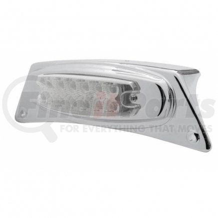 39871 by UNITED PACIFIC - Fender Light Bracket - Chrome, with 12 LED Reflector Light, Amber LED/Clear Lens