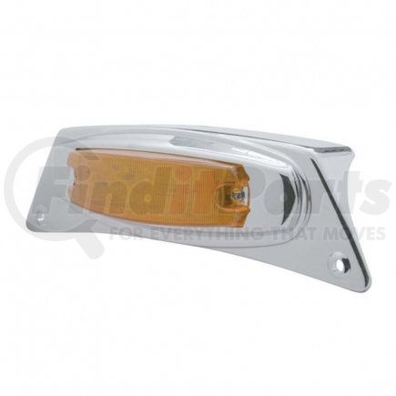 39868 by UNITED PACIFIC - Fender Light Bracket - Chrome, with 12 LED Light, Amber LED/Amber Lens