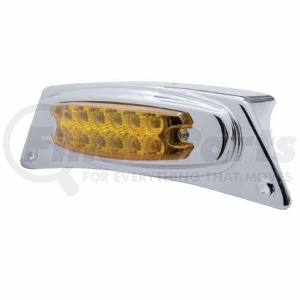39870 by UNITED PACIFIC - Fender Light Bracket - Chrome Die-Cast, with 12 LED Reflector Light, Amber LED/Amber Lens