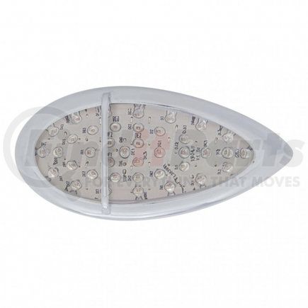 39945 by UNITED PACIFIC - Turn Signal Light - 39 LED Flush Mount "Teardrop", Amber LED/Clear Lens