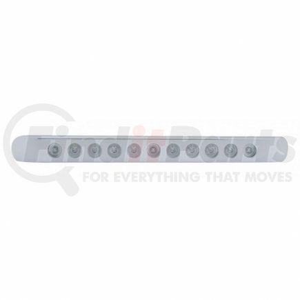 39693 by UNITED PACIFIC - Brake/Tail/Turn Signal Light - 11 LED 17", Bar, with Bezel, Red LED/Clear Lens