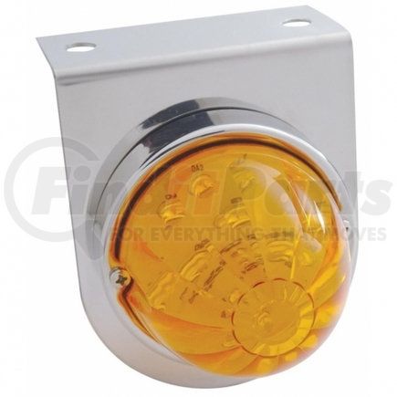 39786 by UNITED PACIFIC - Marker Light - LED, with Bracket, Dual Function, 17 LED, Amber Lens/Amber LED, Stainless Steel, 3" Lens, Watermelon Design