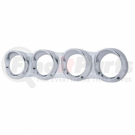 41299 by UNITED PACIFIC - Gauge Panel - 4-Gauge Cluster Cover, with Visor, Horizontal, for 2006+ Peterbilt