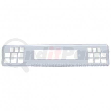 41965 by UNITED PACIFIC - Dash Warning Light Panel Cover - Chrome, Plastic, Center, for Freightliner
