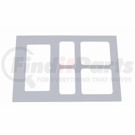41622 by UNITED PACIFIC - Dashboard Panel - Switch Panel Trim, Stainless, for Volvo with Gauge