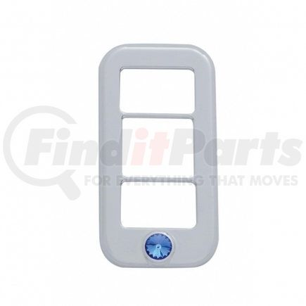 42041 by UNITED PACIFIC - Rocker Switch Cover - with 3 Openings, with Blue Diamond, for Freightliner