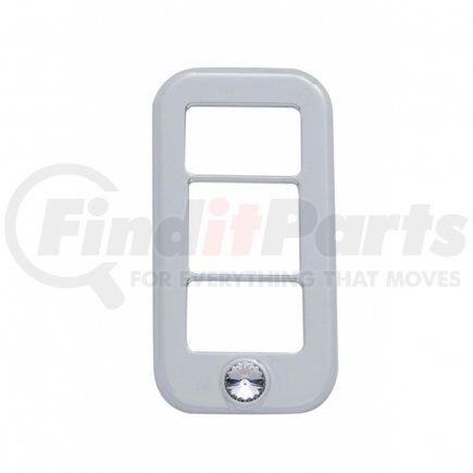 42042 by UNITED PACIFIC - Rocker Switch Cover - with 3 Openings, with Clear Diamond, for Freightliner