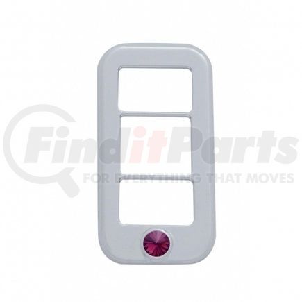 42044 by UNITED PACIFIC - Rocker Switch Cover - with 3 Openings, with Purple Diamond, for Freightliner