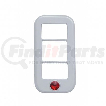 42045 by UNITED PACIFIC - Rocker Switch Cover - with 3 Openings, with Red Diamond, for Freightliner