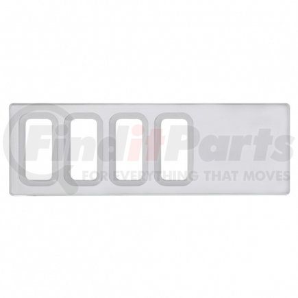 42217 by UNITED PACIFIC - Dash Switch Cover - Dash Switch Panel Cover, 4 Openings, for International
