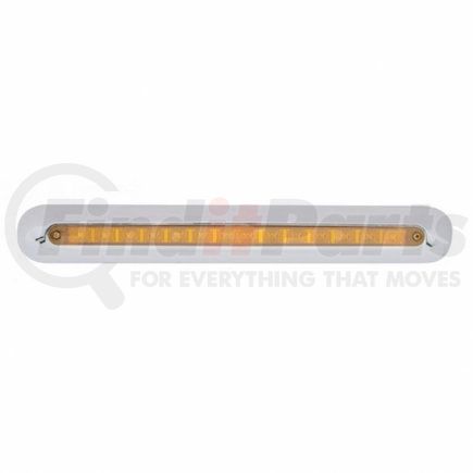 42311 by UNITED PACIFIC - Mirror Light Bar for Freightliner - Turn Signal Light, Amber LED and Lens, Chrome/Plastic Housing, 14 LED Light Bar