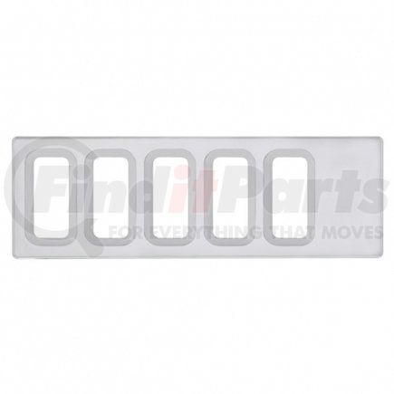42218 by UNITED PACIFIC - Dash Switch Cover - Dash Switch Panel Cover, 5 Openings, for International
