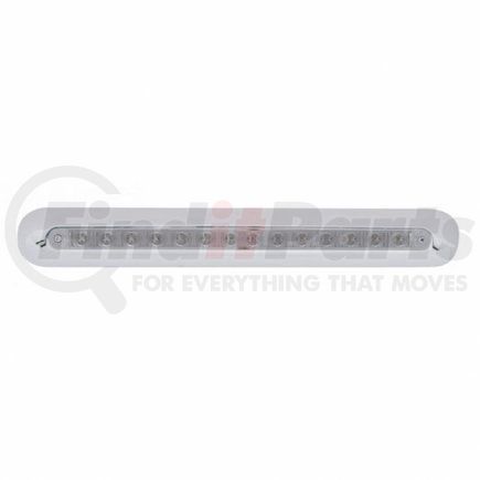 42312 by UNITED PACIFIC - Mirror Light Bar for Freightliner - Turn Signal Light, Amber LED, Clear Lens, Chrome/Plastic Housing, 14 LED Light Bar
