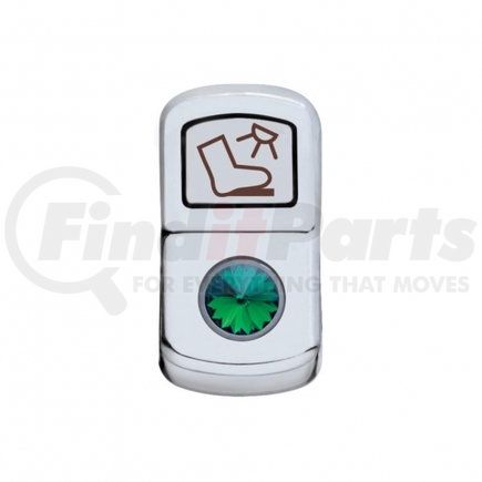 45093 by UNITED PACIFIC - Rocker Switch Cover - "Floor Light", with Green Diamond