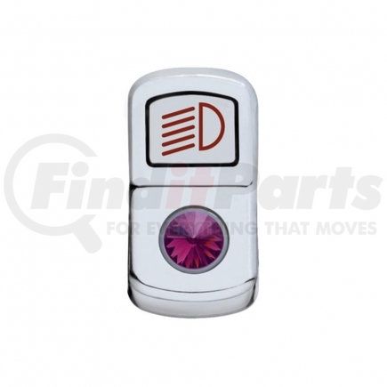 45134 by UNITED PACIFIC - Rocker Switch Cover - "Headlight", with Purple Diamond