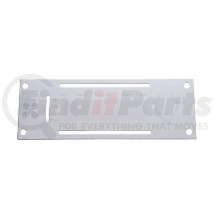 48201 by UNITED PACIFIC - A/C Control Plate - Stainless, for Kenworth