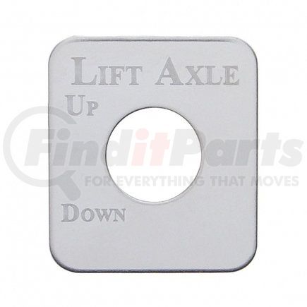 48261 by UNITED PACIFIC - Switch Mounting Plate - Stainless Steel, Lift Axle (Top Up/Bottom Down), for Kenworth