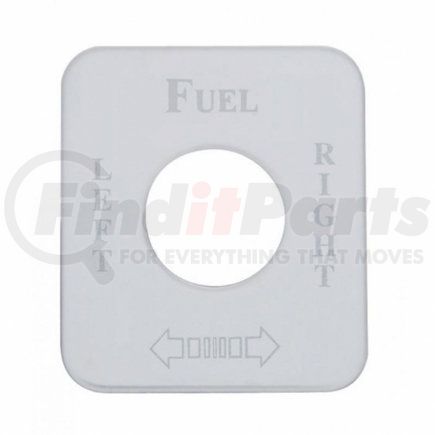 48252 by UNITED PACIFIC - Switch Mounting Plate - Fuel Level Left/Right, Stainless, for Kenworth