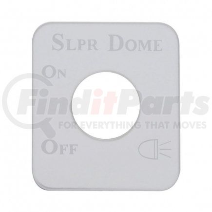 48280 by UNITED PACIFIC - Switch Mounting Plate - Sleeper Dome, Stainless, for Kenworth