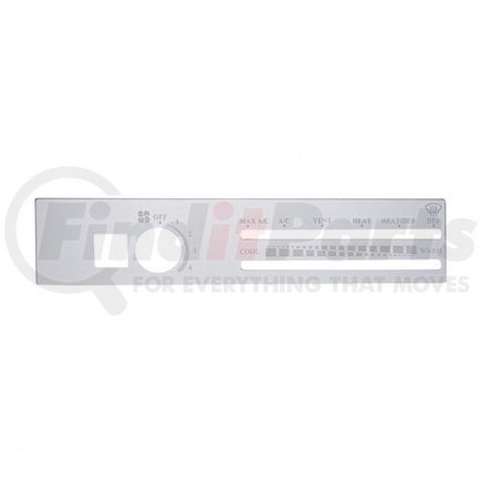 48302 by UNITED PACIFIC - A/C Control Plate - Stainless, with Recirculate Opening, for Freightliner