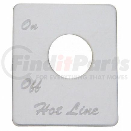 48438 by UNITED PACIFIC - Switch Mounting Plate - Fuel Hot Line, Stainless, for Peterbilt