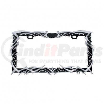 50033 by UNITED PACIFIC - License Plate Frame - Chrome, Tribal Flame