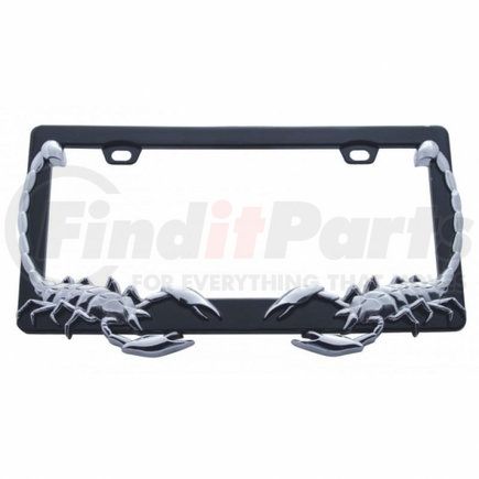 50034 by UNITED PACIFIC - License Plate Frame - Chrome, Scorpion